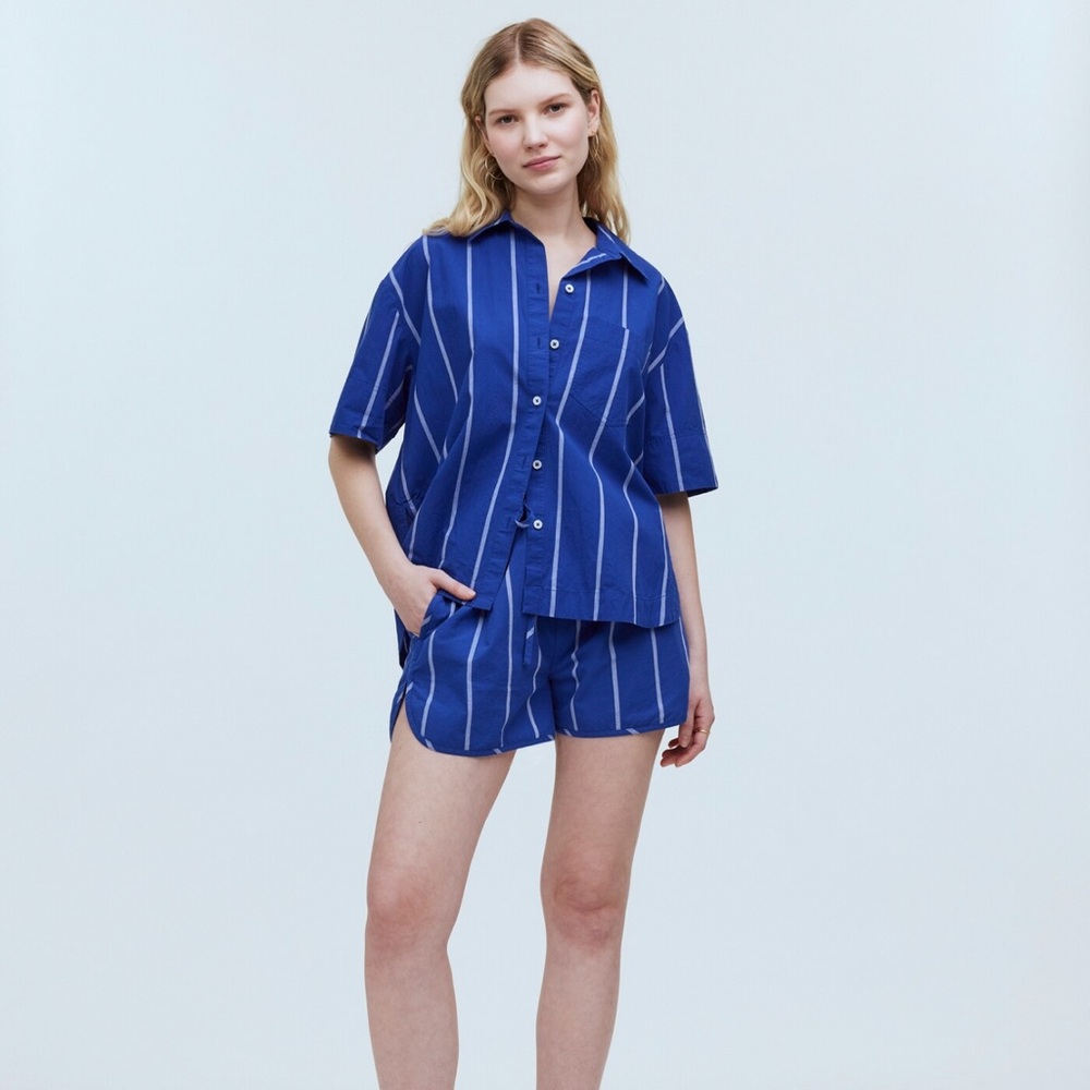 Madewell oversized Blue Striped Shirt - Picture 4 of 6